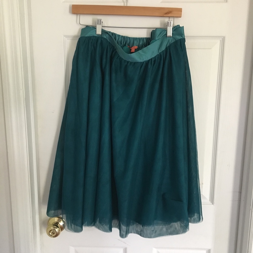 Teal ModCloth Tulle of the Trade tulle skirt 4x